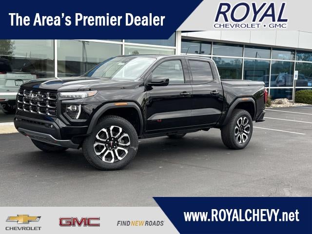 2026 GMC Canyon AT4 in Onyx Black — front three-quarter view