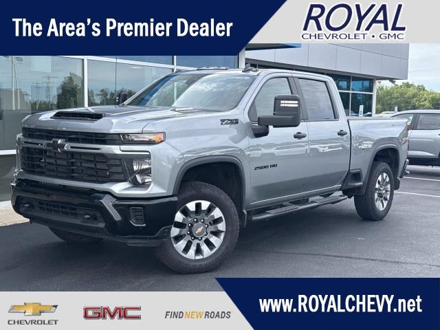 2024 Chevrolet Silverado 2500 HD Custom in Sterling Gray Metallic — front three-quarter view