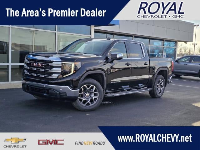 2026 GMC Sierra 1500 SLE in Onyx Black — front three-quarter view
