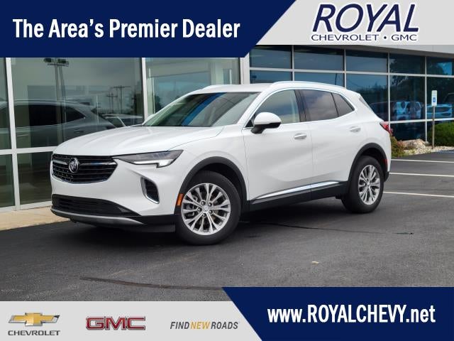 2023 Buick Envision Preferred in Summit White — front three-quarter view